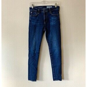Adriano Goldschmied AG-ED Womens High Rise Skinny Dark Wash Blue Denim Jeans 26